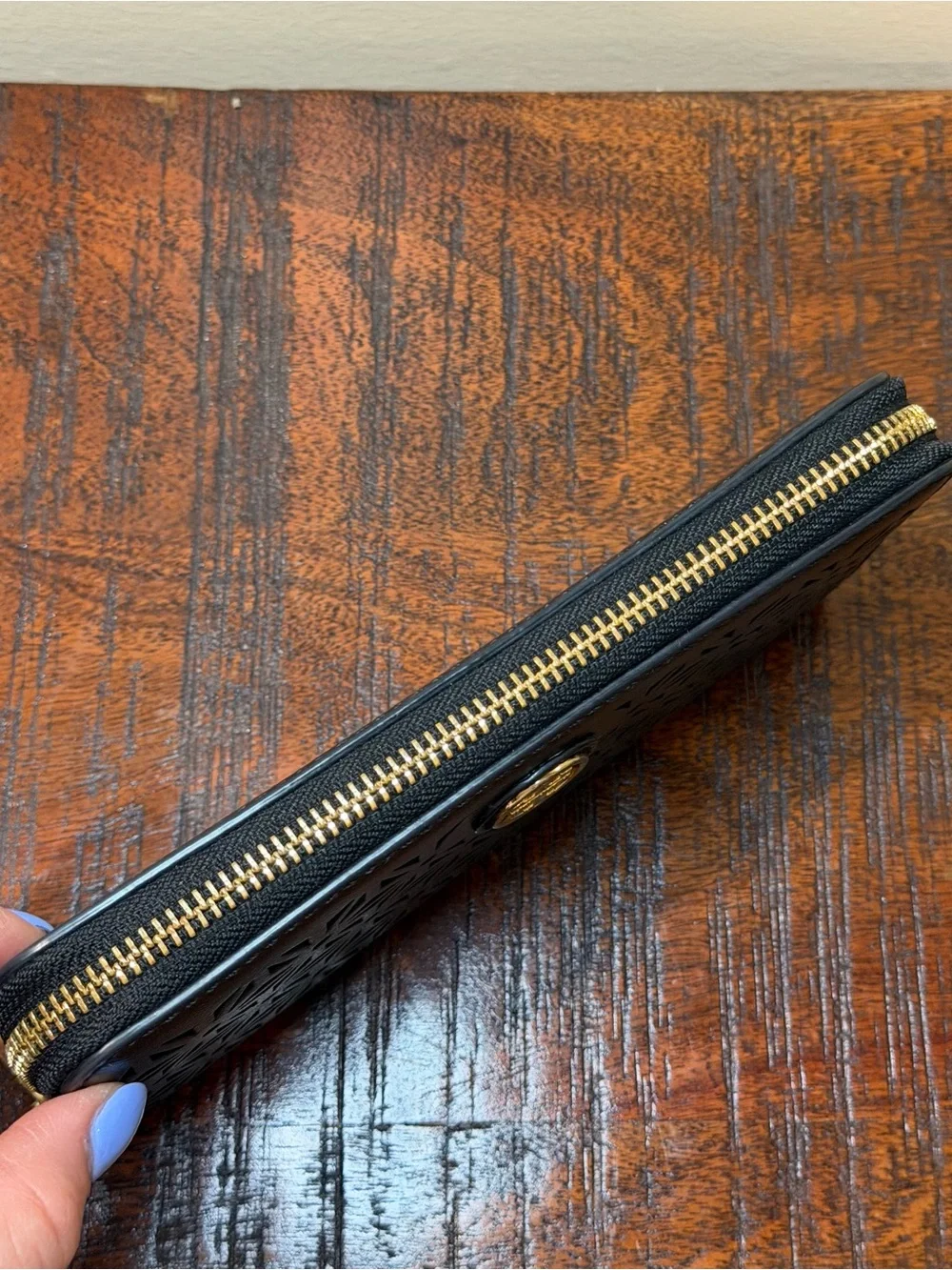 Tory Burch Black Zip Wallet